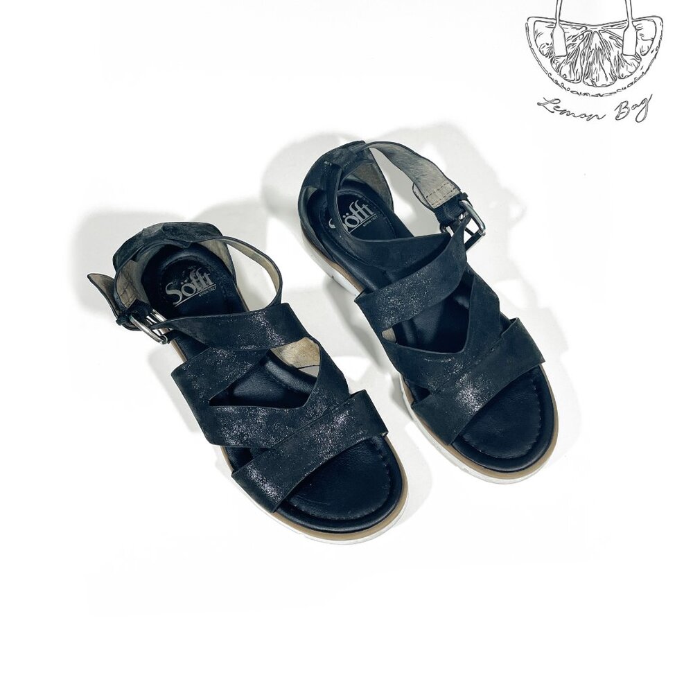 Sofft / Strap Flat Sandals  / Black Color/ Size 6.5 - Picture 3 of 7